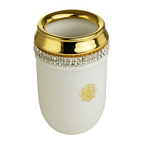 Стакан Migliore Dubai 26592 белый, декор золото, swarovski