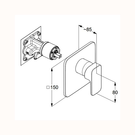 Смеситель для душа Kludi Renon 427550575 хром