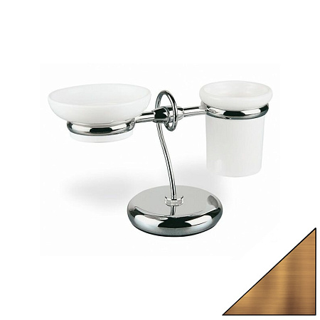 Мыльница Stil Haus Idra I15(25-BI) бронза/белый