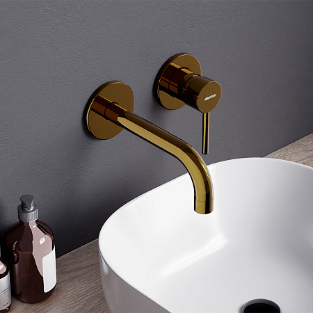 Смеситель Damixa Scandinavian Pure 360260600 для раковины, золото