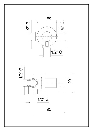 Встраиваемый дивертер Emmevi Spirit New 31019/CR для душа, хром