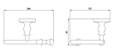 Держатель туалетной бумаги RUSH Crete CR35110 светлая бронза
