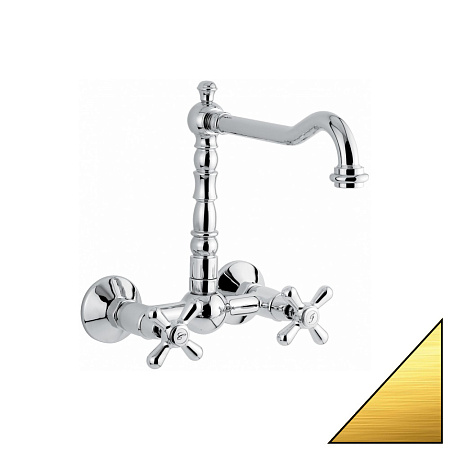 Смеситель Emmevi Deco Old 12645OR для кухонной мойки, золото