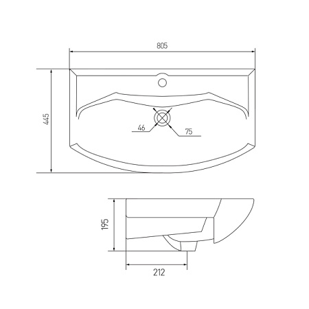 Тумба с раковиной Aquaton Ария 1A141701AA010 80 белый