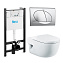 Унитаз Roca Meridian 893104110 + инсталляция + кнопка ПЭК