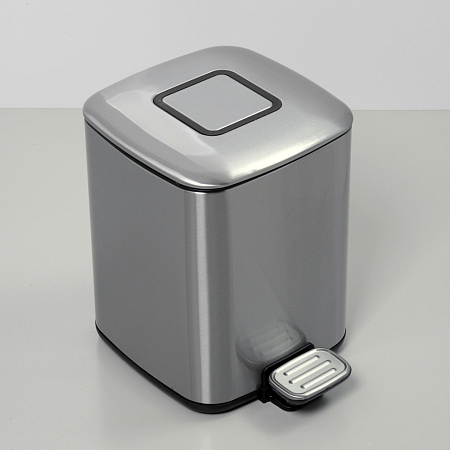 Ведро WasserKRAFT K-649 с педалью 9л, хром