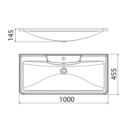 Раковина BelBagno BB1000/455-LV-MR-ALR 100 белый