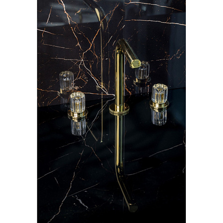 Смеситель Boheme Elegante 152-MG-EL для раковины, золото матовое