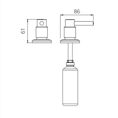 Дозатор Palazzani 9943C710 для жидкого мыла, хром
