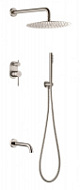 Душевой комплект Boheme Uno 464-2-NB для ванны с душем, никель брашированный