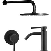 Душевой комплект Paffoni Light KITLIG011NO071 черный матовый