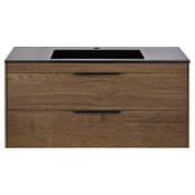 Тумба с раковиной Vincea Chiara 2D VMC-2C2100TO 100 подвесная, 2 выкатных ящика, T.Oak