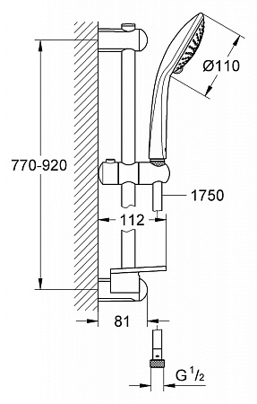 Душевой гарнитур Grohe Euphoria 110 Champagne 27227001