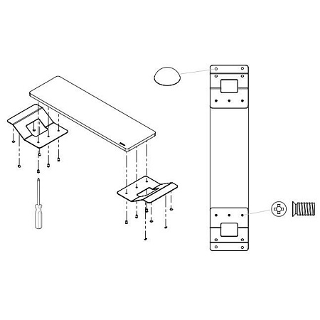 Бамбуковая полочка Riho 207003 для ванн