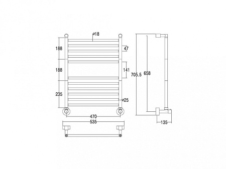 Полотенцесушитель водяной Margaroli Mini 34844711CRN хром