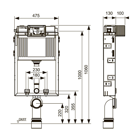 Система инсталляции для унитазов Tece TECEbox 9370300