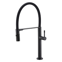 Смеситель Boheme Uno 114-B для кухонной мойки, черный