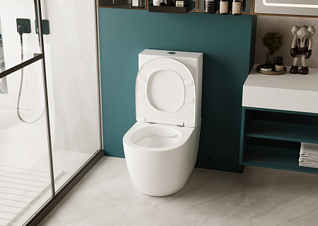 Унитаз-компакт ABBER Bequem AC1110 безободковый, белый