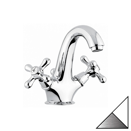 Смеситель Emmevi Deco Classic 12013BC для раковины, белый/хром