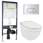 Комплект Jaquar Solo JAQUAR-WC-SET-04 инсталляция + унитаз подвесной + кнопка Комплект Jaquar Solo JAQUAR-WC-SET-04 инсталляция + унитаз подвесной + кнопка