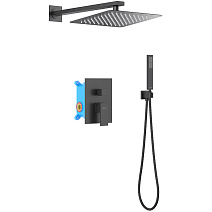 Душевой комплект Aquatek Либра AQ1672MB черный матовый Душевой комплект Aquatek Либра AQ1672MB черный матовый