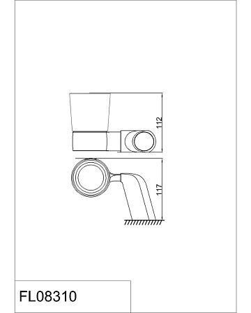 Держатель зубных щеток одинарный RUSH Flores FL08310 хром