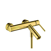Смеситель Axor Starck 10411990 для ванны и душа, полированное золото Смеситель Axor Starck 10411990 для ванны и душа, полированное золото