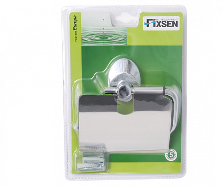 Бумагодержатель с крышкой Fixsen Europa FX-21810 хром