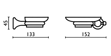 Мыльница Bagno & Associati Regency RE12592 BR