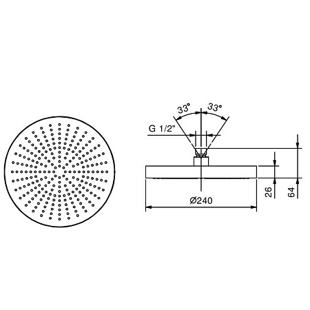 Верхний душ Fantini Venezia 86 02 8083 хром