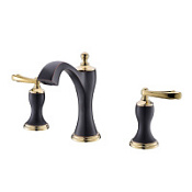 Смеситель Timo Unari 7511/04F для раковины, черный антик/золото
