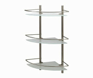 Полка WasserKRAFT Ammer K-3733 стеклянная, тройная, матовый хром