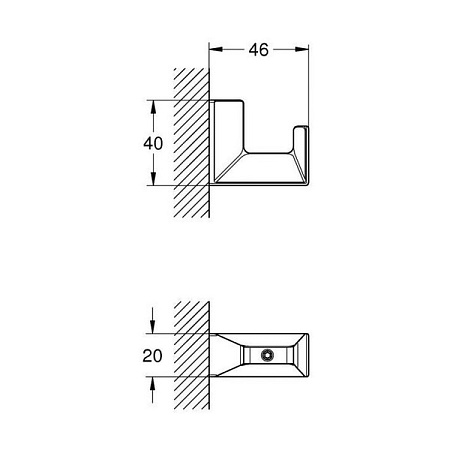 Крючок Grohe Selection Cube 40782000