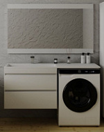 Мебель для ванной подвесная El Fante Даллас 140 L 2 ящика, пленка, белый