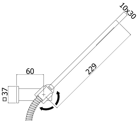 Душевая лейка Paffoni Level ZDUP059NO черный матовый