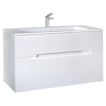 Тумба с раковиной Jorno Modul Mоl.01.97/P/W 100 подвесная, белая Тумба с раковиной Jorno Modul Mоl.01.97/P/W 100 подвесная, белая