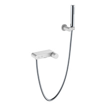 Смеситель Boheme Stick 123-WCR для ванны, ручка Diamond, белый/хром