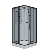 Душевая кабина Niagara Premium NG-6901-01Q BLACK 90x90x210 тонированное/профиль черный матовый