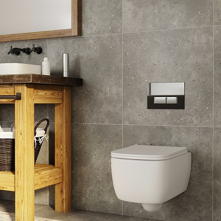 Кнопка смыва IDDIS Uniglass UNG10GBi77 черный