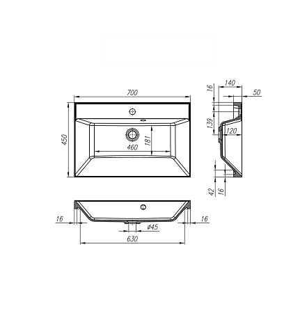 Мебель для ванной BelBagno Marino MARINO-700-2C-SO-NL-P 70 nero lucido