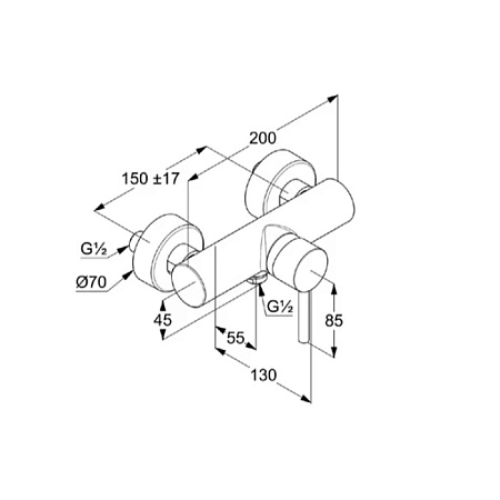 Смеситель для душа Kludi Bozz 388315376 белый матовый