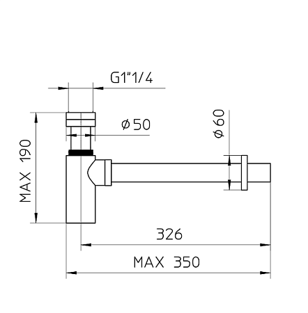 Сифон для раковины Palazzani 99144343 белый матовый