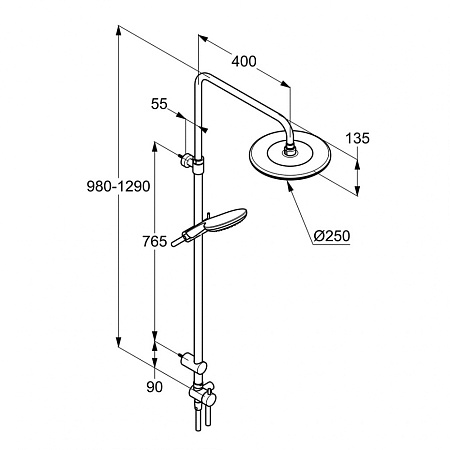 Душевая стойка Kludi Freshline 6709005-00 хром