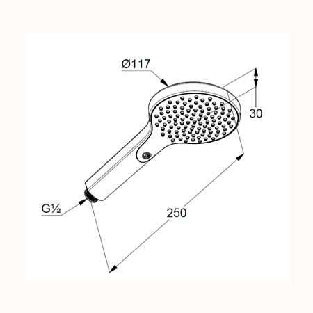 Душевая лейка Kludi Dive 6981005-00 хром