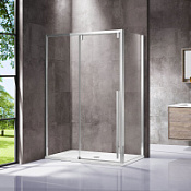 Душевой уголок Vincea Lugano VSR-1L 100x140 прозрачное, прямоугольный, хром