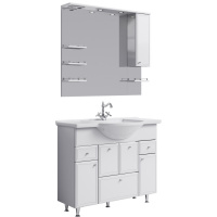 Мебель для ванной Aqwella Барселона Люкс BA0110K 105 с корзиной, белый