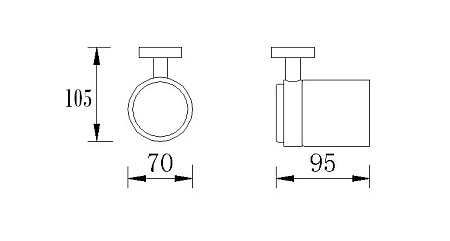 Держатель зубных щеток одинарный RUSH Victoria VI71310 хром