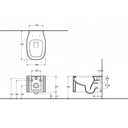 Унитаз подвесной Migliore Mare 32053 золото