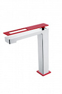 Смеситель Boheme Q 142-CRR для раковины, хром/красный