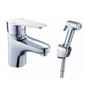 Смеситель с гигиеническим душем Orange Otto M22-022cr для раковины, хром